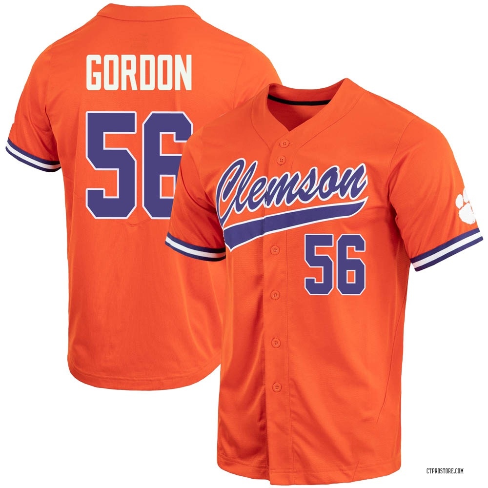 Men's Austin Gordon Clemson Tigers Replica Full-Button Baseball Jersey - Orange