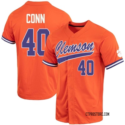 Men's Brodey Conn Clemson Tigers Replica Full-Button Baseball Jersey - Orange