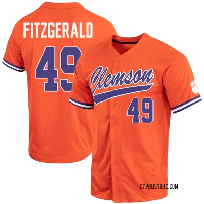 Men's Chance Fitzgerald Clemson Tigers Replica Full-Button Baseball Jersey - Orange