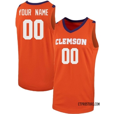 Men's Custom Clemson Tigers Replica Team Basketball Jersey - Orange