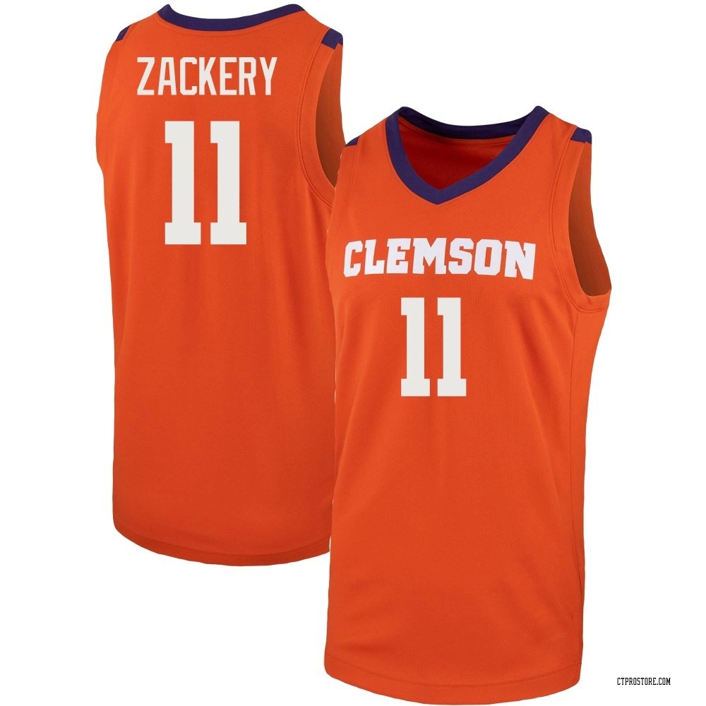 Men's Jaeden Zackery Clemson Tigers Replica Team Basketball Jersey - Orange