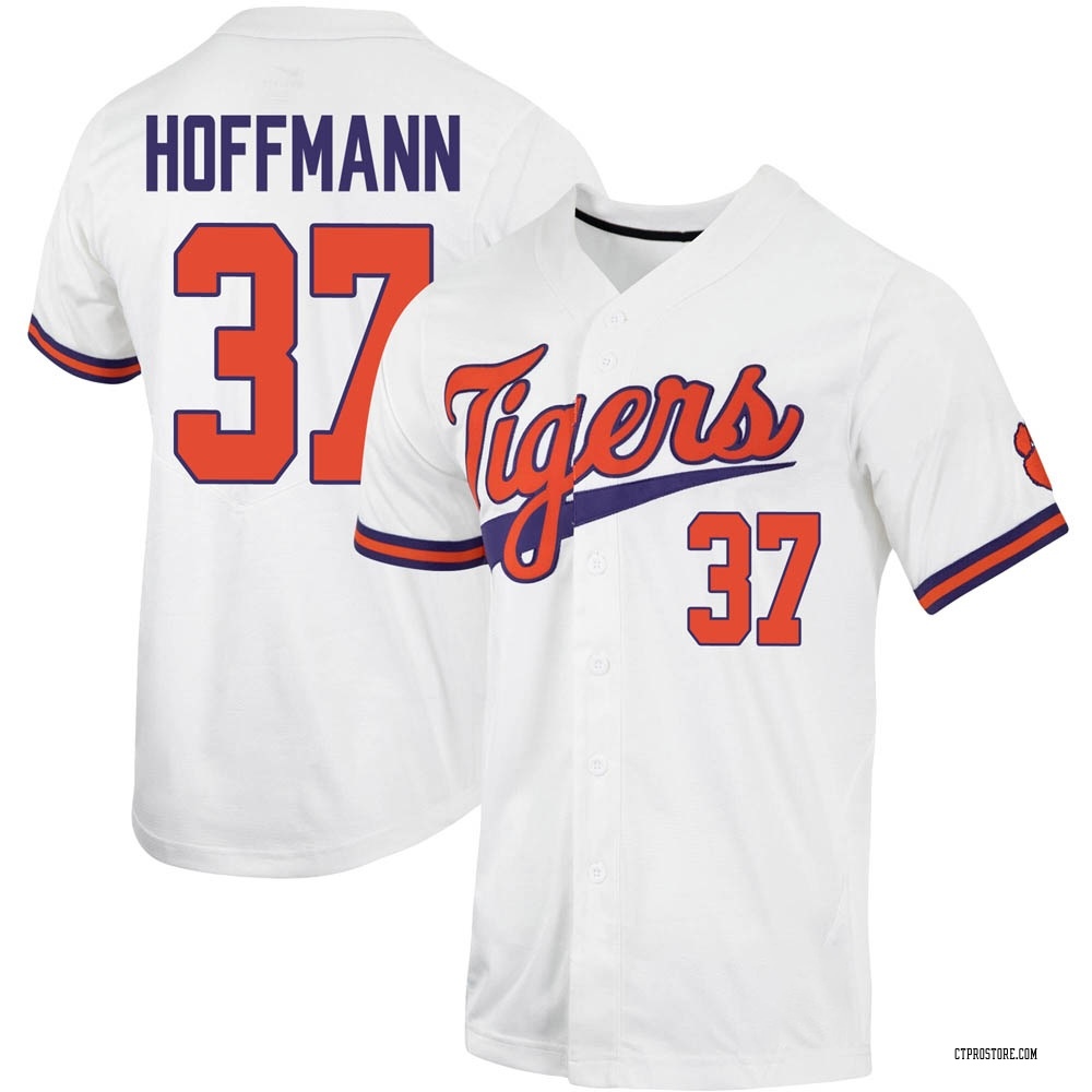 Men's Nick Hoffmann Clemson Tigers Replica Full-Button Baseball Jersey - White