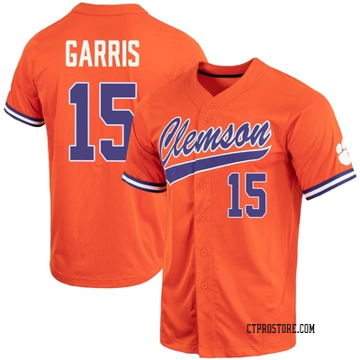 Men's Reed Garris Clemson Tigers Replica Full-Button Baseball Jersey - Orange