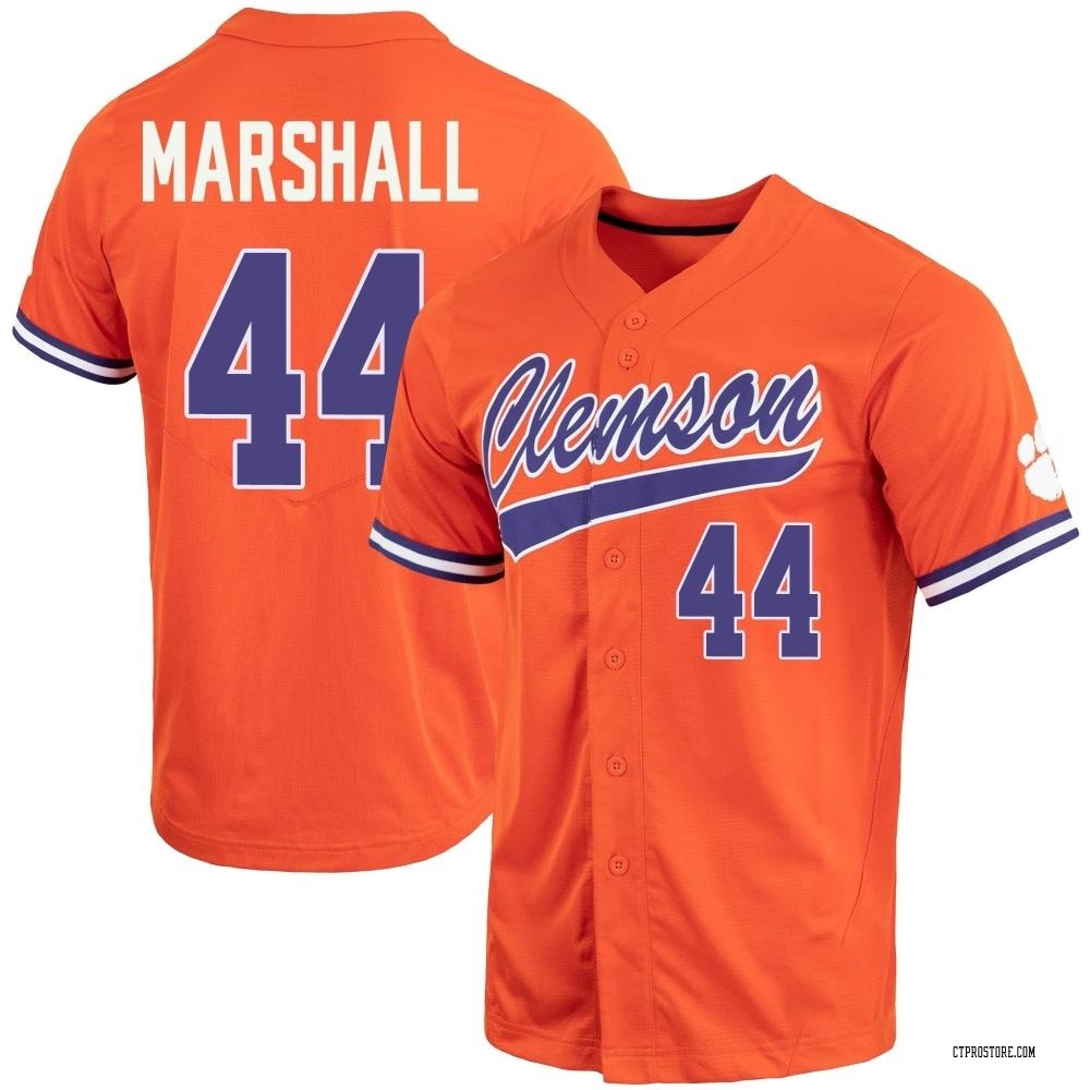 Men's Ty Marshall Clemson Tigers Replica Full-Button Baseball Jersey - Orange