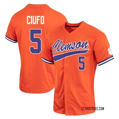 Women's Andrew Ciufo Clemson Tigers Replica Full-Button Baseball Jersey - Orange