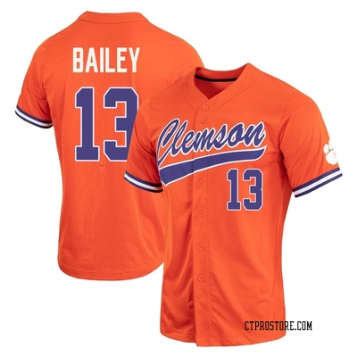 Women's B.J. Bailey Clemson Tigers Replica Full-Button Baseball Jersey - Orange