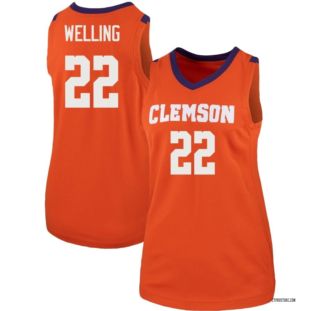 Women's Carter Welling Clemson Tigers Replica Team Basketball Jersey - Orange