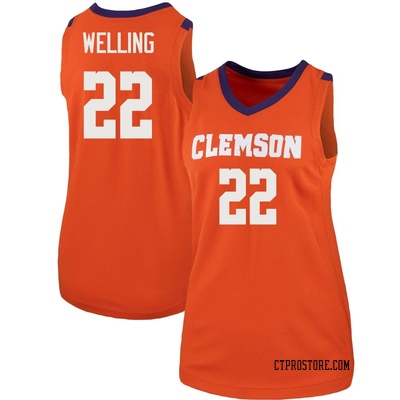 Women's Carter Welling Clemson Tigers Replica Team Basketball Jersey - Orange