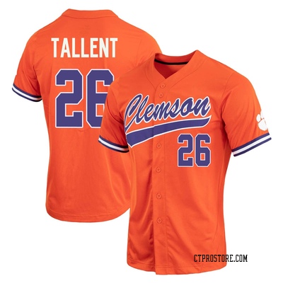 Women's Casey Tallent Clemson Tigers Replica Full-Button Baseball Jersey - Orange