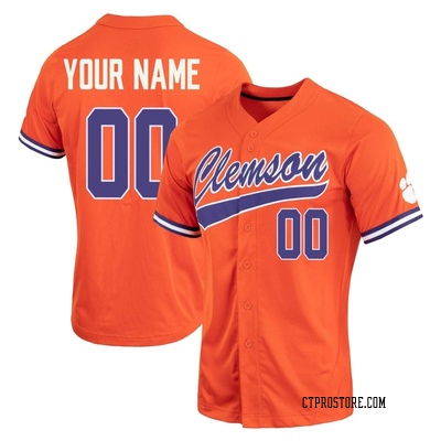 Women's Custom Clemson Tigers Replica Full-Button Baseball Jersey - Orange