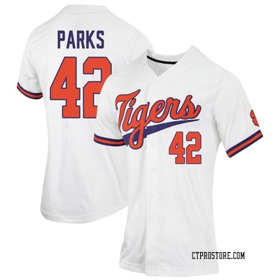 Women's Devin Parks Clemson Tigers Replica Full-Button Baseball Jersey - White