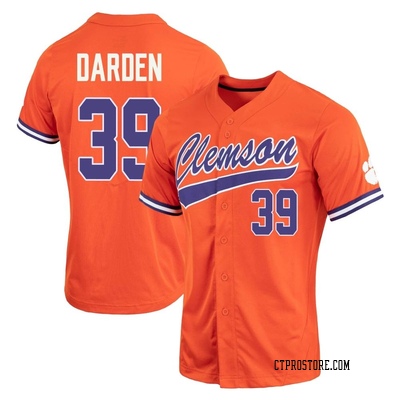 Women's Ethan Darden Clemson Tigers Replica Full-Button Baseball Jersey - Orange