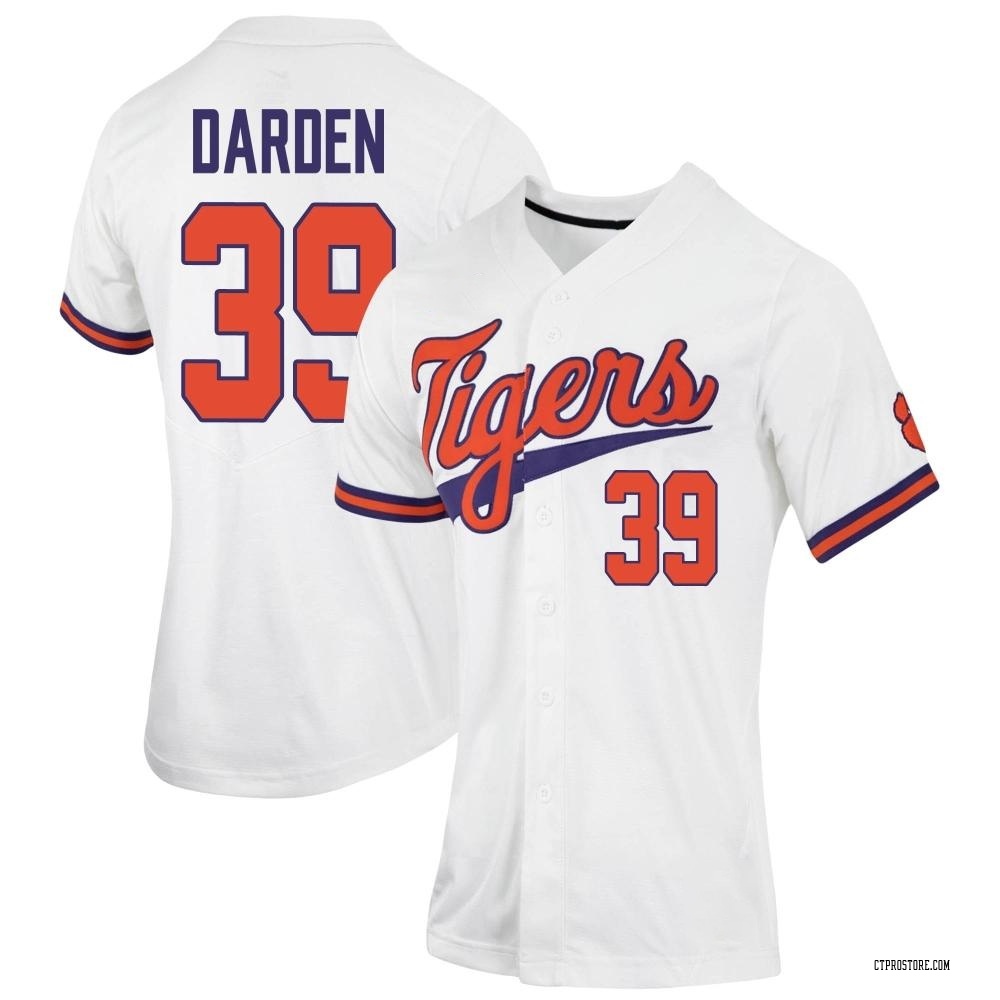 Women's Ethan Darden Clemson Tigers Replica Full-Button Baseball Jersey - White