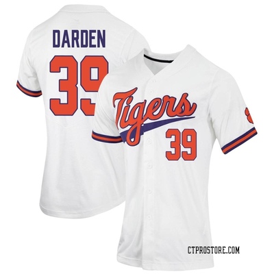 Women's Ethan Darden Clemson Tigers Replica Full-Button Baseball Jersey - White