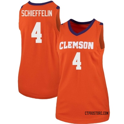 Women's Ian Schieffelin Clemson Tigers Replica Team Basketball Jersey - Orange