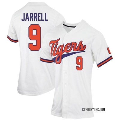 Women's Jacob Jarrell Clemson Tigers Replica Full-Button Baseball Jersey - White