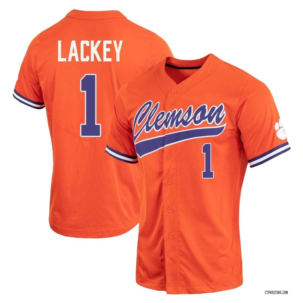 Women's Lleyton Lackey Clemson Tigers Replica Full-Button Baseball Jersey - Orange