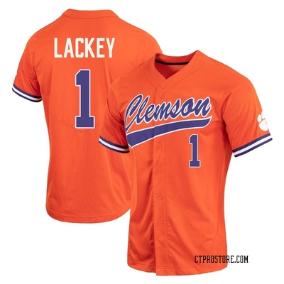Women's Lleyton Lackey Clemson Tigers Replica Full-Button Baseball Jersey - Orange
