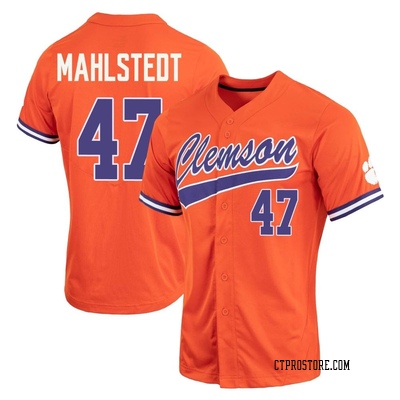 Women's Lucas Mahlstedt Clemson Tigers Replica Full-Button Baseball Jersey - Orange