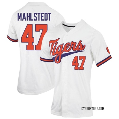 Women's Lucas Mahlstedt Clemson Tigers Replica Full-Button Baseball Jersey - White