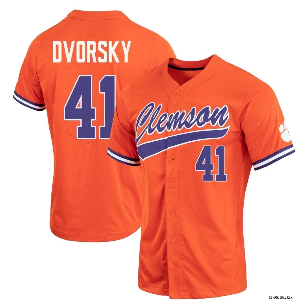 Women's Nathan Dvorsky Clemson Tigers Replica Full-Button Baseball Jersey - Orange