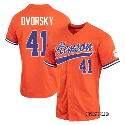 Women's Nathan Dvorsky Clemson Tigers Replica Full-Button Baseball Jersey - Orange