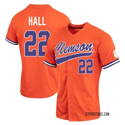 Women's Nathan Hall Clemson Tigers Replica Full-Button Baseball Jersey - Orange