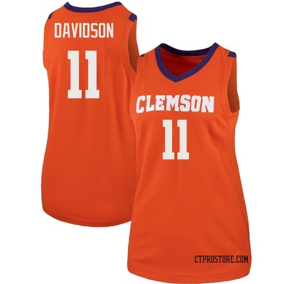 Women's Nick Davidson Clemson Tigers Replica Team Basketball Jersey - Orange