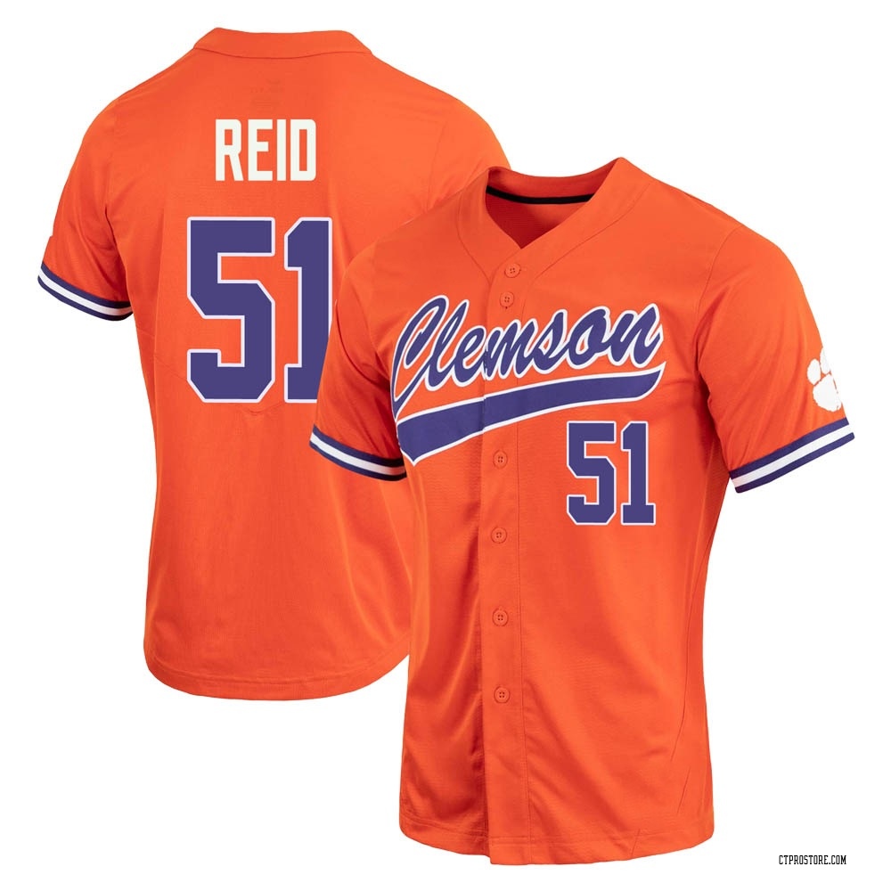 Women's Rocco Reid Clemson Tigers Replica Full-Button Baseball Jersey - Orange