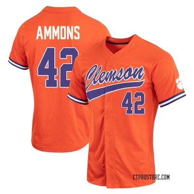 Women's Ryan Ammons Clemson Tigers Replica Full-Button Baseball Jersey - Orange