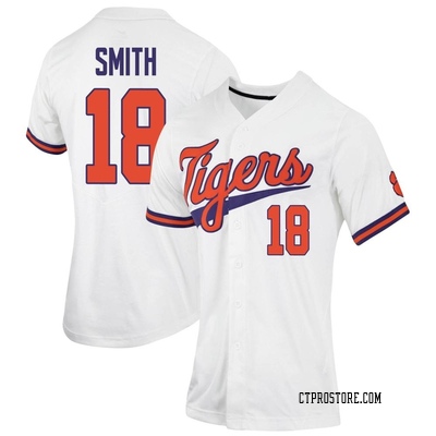 Women's Tristan Smith Clemson Tigers Replica Full-Button Baseball Jersey - White