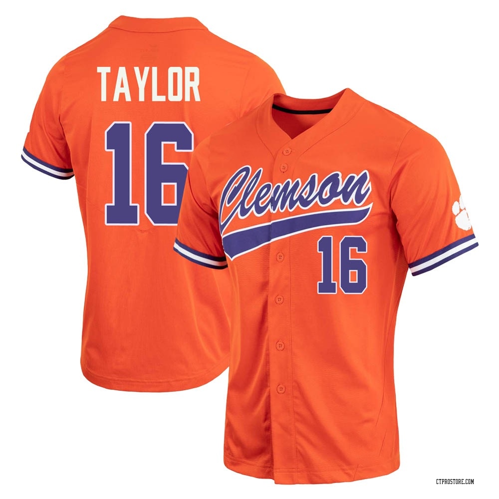 Women's Will Taylor Clemson Tigers Replica Full-Button Baseball Jersey - Orange