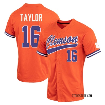 Women's Will Taylor Clemson Tigers Replica Full-Button Baseball Jersey - Orange