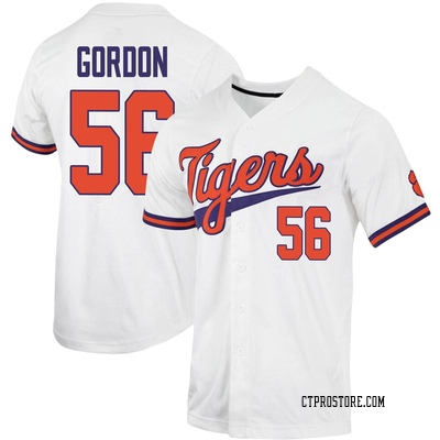 Youth Austin Gordon Clemson Tigers Replica Full-Button Baseball Jersey - White