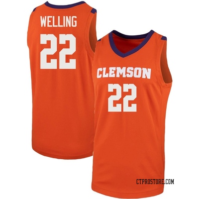 Youth Carter Welling Clemson Tigers Replica Team Basketball Jersey - Orange