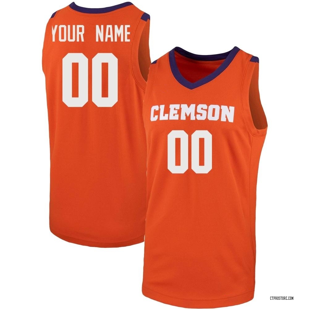 Youth Custom Clemson Tigers Replica Team Basketball Jersey - Orange
