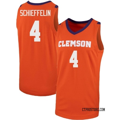 Youth Ian Schieffelin Clemson Tigers Replica Team Basketball Jersey - Orange