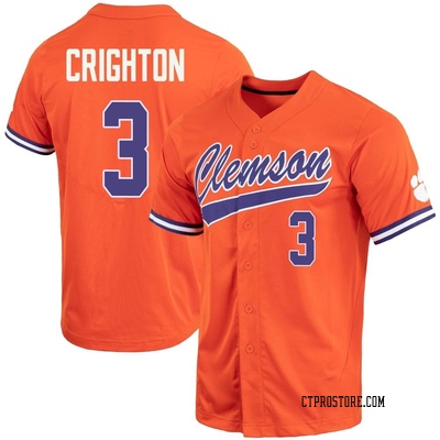 Youth Jack Crighton Clemson Tigers Replica Full-Button Baseball Jersey - Orange