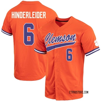 Youth Jacob Hinderleider Clemson Tigers Replica Full-Button Baseball Jersey - Orange