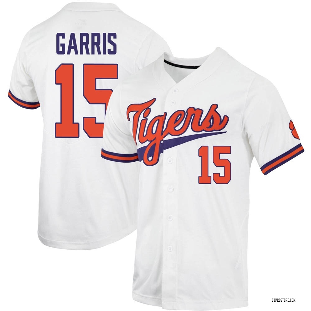 Youth Reed Garris Clemson Tigers Replica Full-Button Baseball Jersey - White