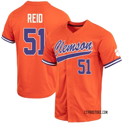 Youth Rocco Reid Clemson Tigers Replica Full-Button Baseball Jersey - Orange