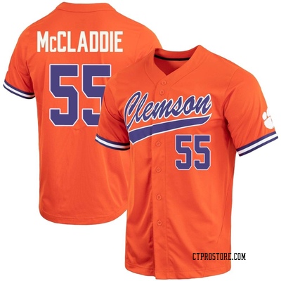 Youth Tryston McCladdie Clemson Tigers Replica Full-Button Baseball Jersey - Orange